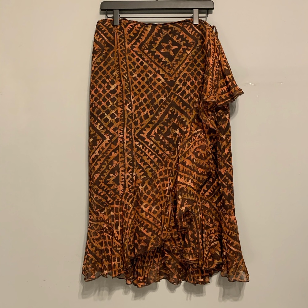 Peruvian Connection Silk Wrap Skirt